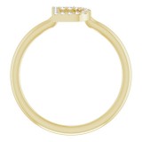 14K Yellow .08 CTW Diamond Initial D Ring photo 2