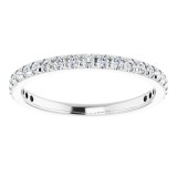 14K White 1/3 CTW Diamond Matching Band photo 3