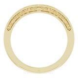 14K Yellow Floral-Inspired Matching Band photo 2