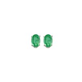Gems One 14Kt White Gold Emerald (1/2 Ctw) Earring photo