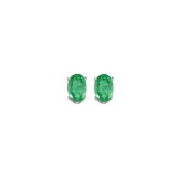 Gems One 14Kt White Gold Emerald (1/2 Ctw) Earring photo