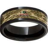 Black Diamond Ceramic Pipe Cut Band with Mossy Oak Bottomland Inlay photo