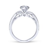 Gabriel & Co. 14k White Gold Contemporary Criss Cross Engagement Ring photo 2