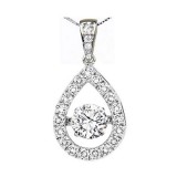 Gems One 14KT White Gold & Diamond Rhythm Of Love Neckwear Pendant   - 1 ctw photo