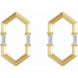 14K Yellow 1/3 CTW Diamond Geometric Earrings photo 2
