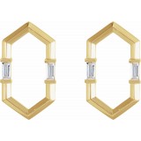 14K Yellow 1/3 CTW Diamond Geometric Earrings photo 2