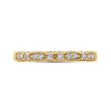 Shah Luxury 14K Yellow Gold Round Diamond Wedding Band photo