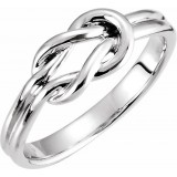 14K White 6 mm Knot Ring photo
