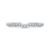 Shah Luxury 14K White Gold Round Diamond Wedding Band photo