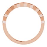 14K Rose Stackable Geometric Ring photo 2