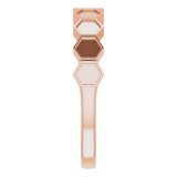 14K Rose Stackable Geometric Ring photo 4
