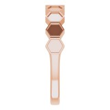 14K Rose Stackable Geometric Ring photo 4