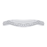 Shah Luxury Round Diamond Wedding Band In 14K White Gold photo