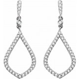 14K White 1/4 CTW Diamond Earrings photo 2