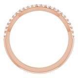 14K Rose 1/6 CTW Diamond Band photo 2