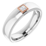 14K White & Rose 1/6 CTW Diamond Ring photo