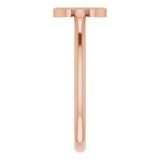 14K Rose Initial C Ring photo 4