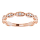 14K Rose 1/5 CTW Diamond Infinity-Inspired Anniversary Band photo 3