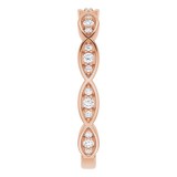 14K Rose 1/5 CTW Diamond Infinity-Inspired Anniversary Band photo 4