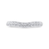 Shah Luxury 14K White Gold Double Row Diamond Wedding Band photo