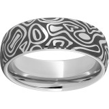 Serinium Domed Band with Journey Laser Engraving photo
