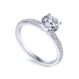 Gabriel & Co. 14k White Gold Contemporary Straight Engagement Ring photo 3