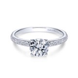 Gabriel & Co. 14k White Gold Contemporary Straight Engagement Ring photo