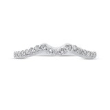 Shah Luxury 14K White Gold Round Diamond Wedding Band photo