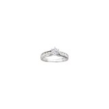 Platinum 0.16ct Diamond Classic Semi Mount Engagement Ring photo