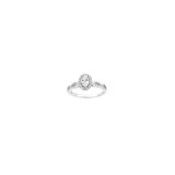 Platinum 0.25ct Diamond Halo Semi Mount Engagement Ring photo