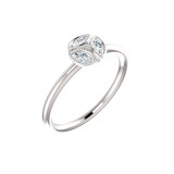 14k White Gold Diamond Stackable Ring photo