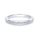 Gabriel & Co. 14k White Gold Contemporary Anniversary Wedding Band photo