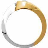 14K Yellow/White Bypass Ring photo 2