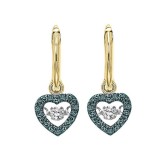 Gems One 14KT Yellow Gold & Diamond Rhythm Of Love Fashion Earrings  - 1/5 ctw photo