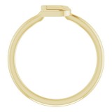 14K Yellow Initial B Ring photo 2