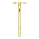 14K Yellow Initial B Ring photo 4