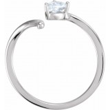 14K White 1/3 CTW Diamond Negative Space Ring photo 2