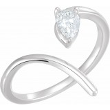 14K White 1/3 CTW Diamond Negative Space Ring photo