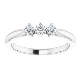14K White 1/5 CTW Diamond Anniversary Band photo 3
