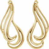 14K Yellow Freeform Earrings photo 2