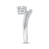 Shah Luxury 14K White Gold Round Cut Diamond Engagement Ring (Semi-Mount) photo 3