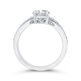 Shah Luxury 14K White Gold Round Cut Diamond Engagement Ring (Semi-Mount) photo 4