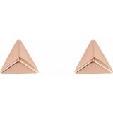 14K Rose Pyramid Earrings photo 2