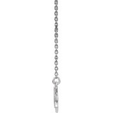 14K White .04 CTW Diamond Star 16-18 Necklace photo 2