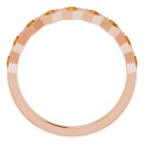 14K Rose Citrine Stackable Ring photo 2