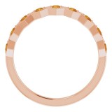 14K Rose Citrine Stackable Ring photo 2