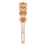 14K Rose Citrine Stackable Ring photo 4