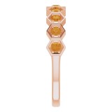14K Rose Citrine Stackable Ring photo 4