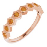 14K Rose Citrine Stackable Ring photo