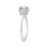 Shah Luxury 14K White Gold Round Diamond Engagement Ring (Semi-Mount) photo 3